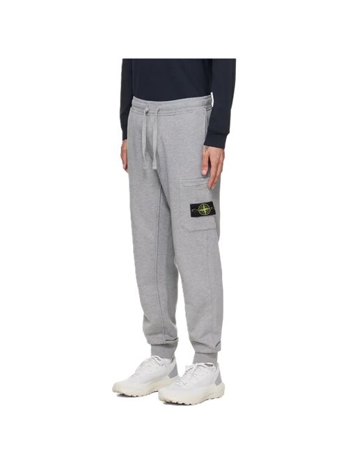 Pantaloni affusolati mélange con applicazione Compass Stone Island | L2S15 6200010 S0M51V0M64 MELANGE GREY